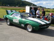 Green Camaro Drag Car